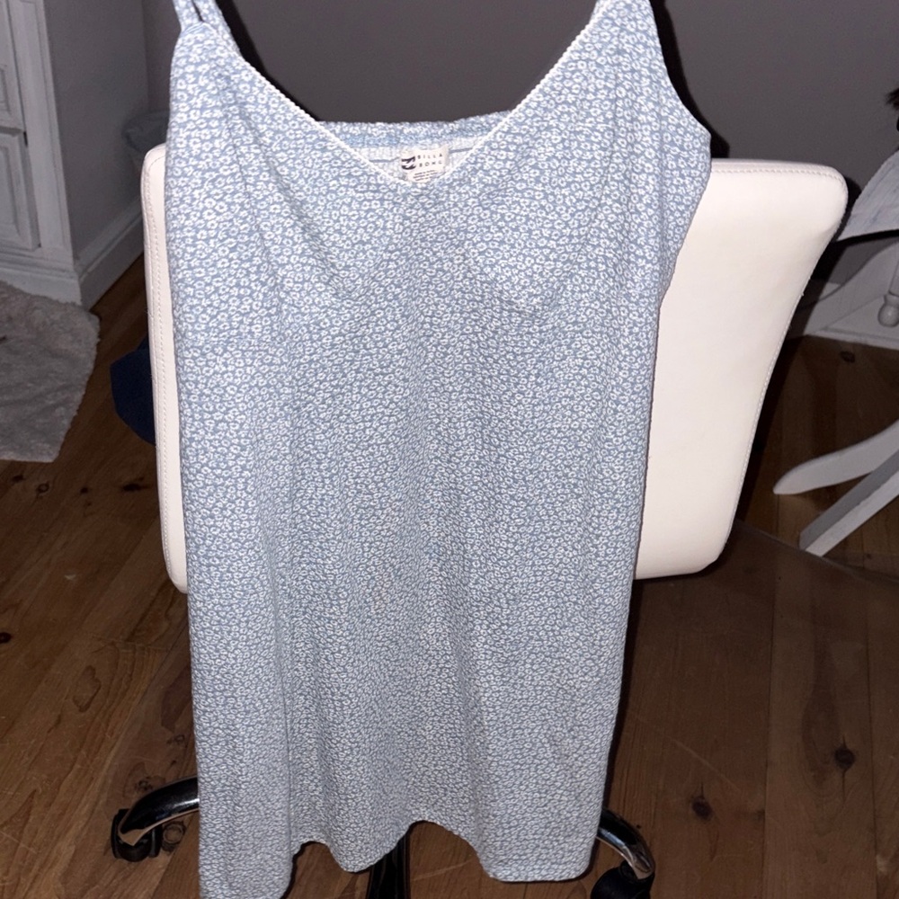 Light Blue Floral Slip Dress